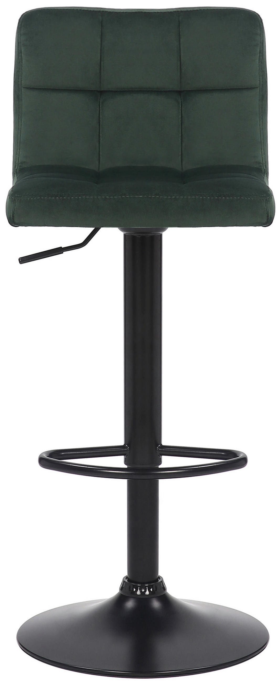 BARHOCKER 2er Set Samt Grün - Schwarz/Grün, Textil/Metall (40/85/40cm) - CLP