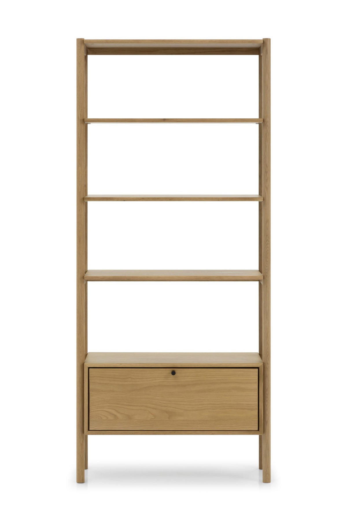 BÜCHERREGAL Franz, Natur Massiveiche - Beige, Holz (33/185/80cm) - WOODEK