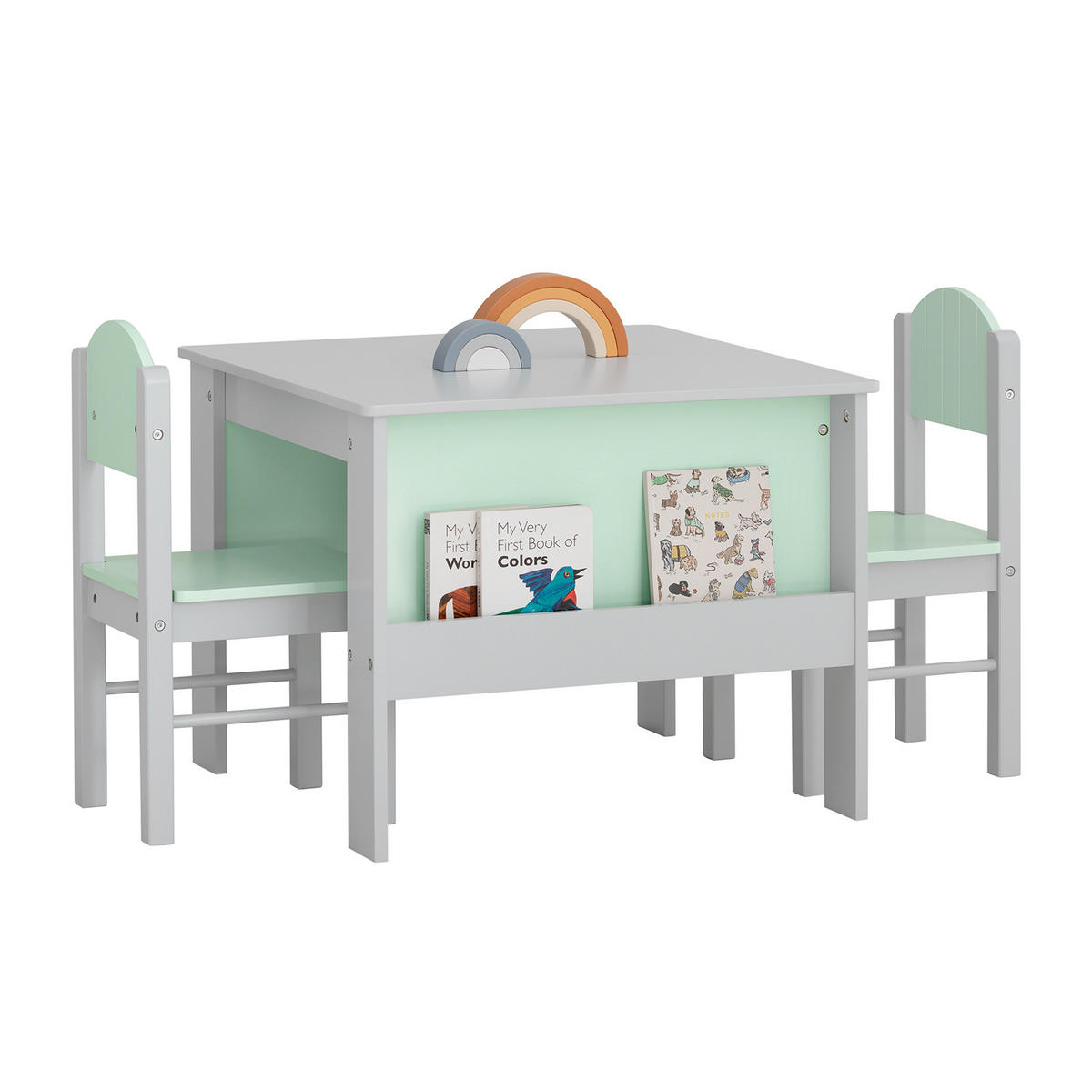 KINDERSITZGRUPPE Hellgrau - Grau, Holz/Holzwerkstoff (60/60/48cm) - SoBuy