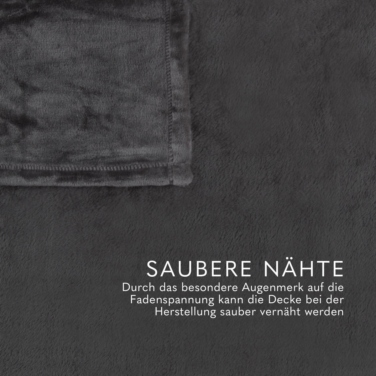 KUSCHELDECKE mit Cashmere Touch 150x200 cm Anthrazit - Anthrazit, Textil (150/200cm)