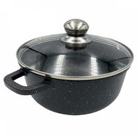TOPF Schwarz 20/16/7.5 cm KH1592 - Schwarz, Glas (16cm) - Kinghoff 
