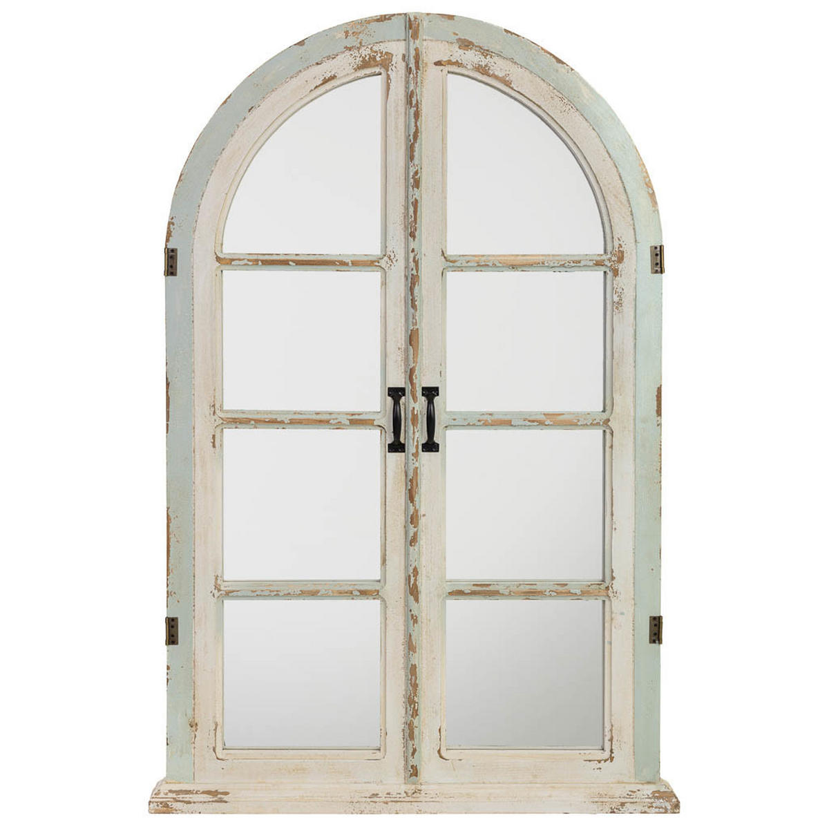 SPIEGEL aus Holz und Metall, 96x7x146 cm - Weiß, Holz (96/145.5/7cm) - Wanderlust