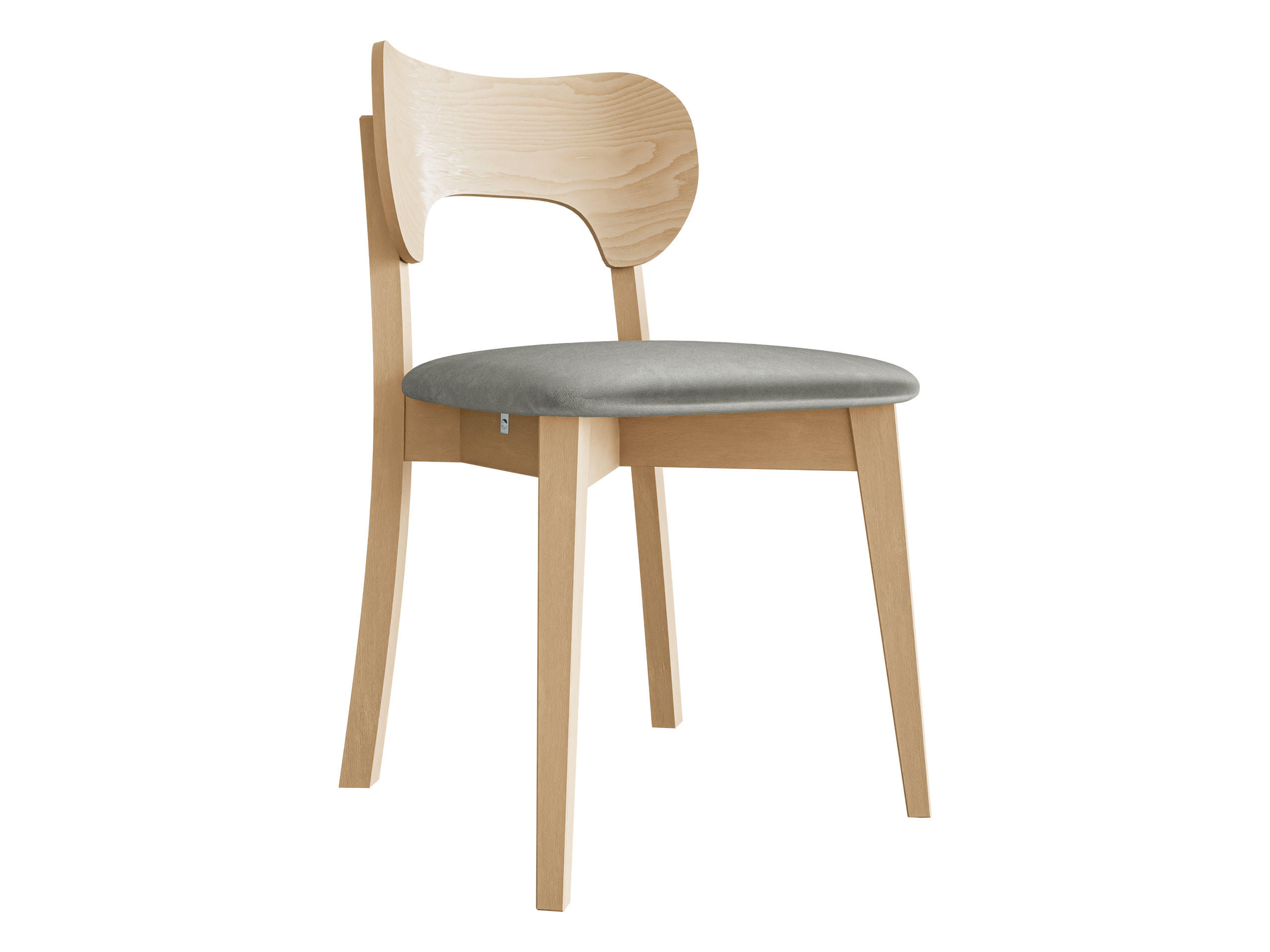 WOHNZIMMER STUHL KT64, Holzfarbe: Buche - Buchefarben/Grau, Holz/Textil (48/80/51cm) - MIRJAN24