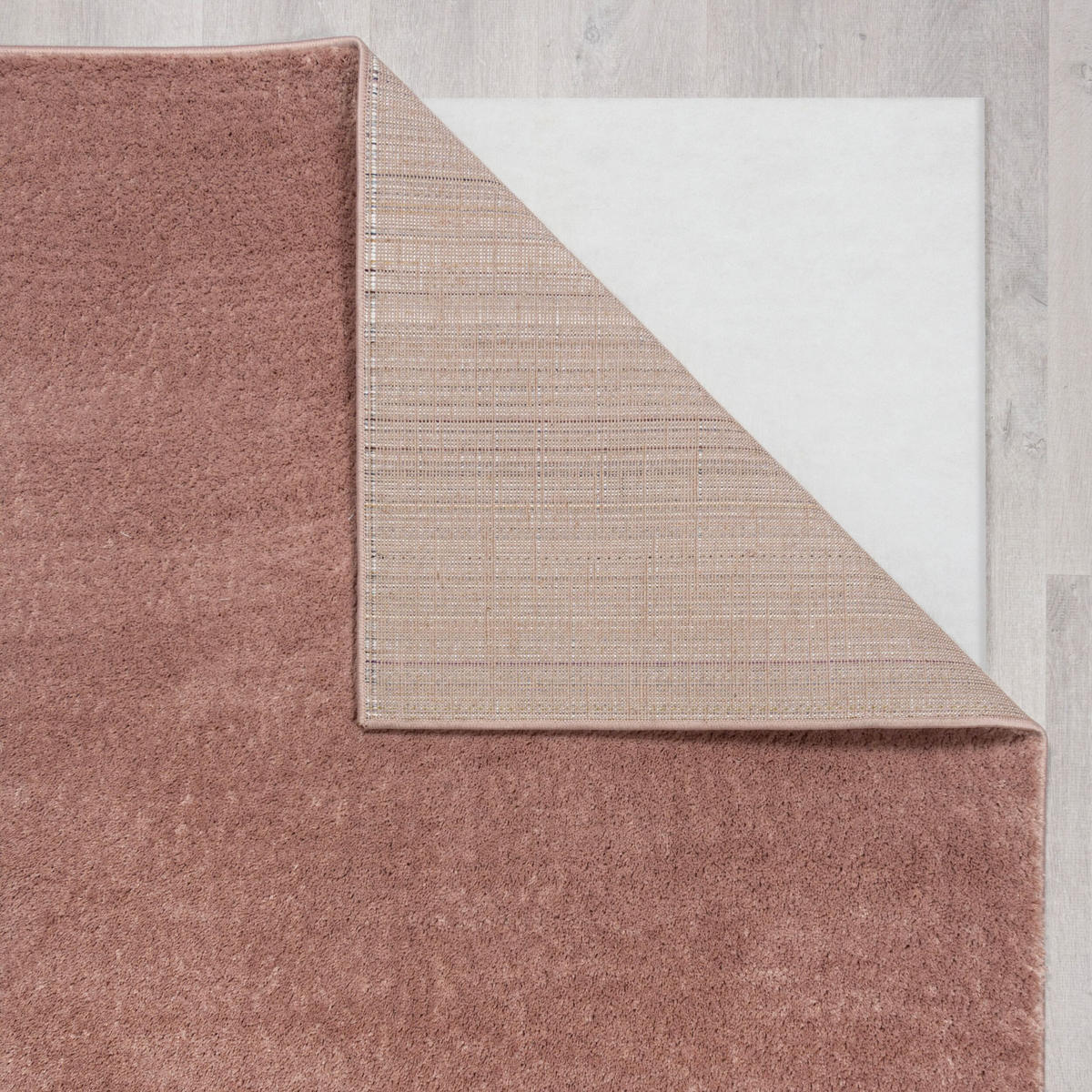 TEPPICH samtweich Uni-Muster 100% recycelt umweltfreundlich TUMMEL, Rosa 120x170 cm - Rosa, Textil (120/170cm) - KADIMA DESIGN