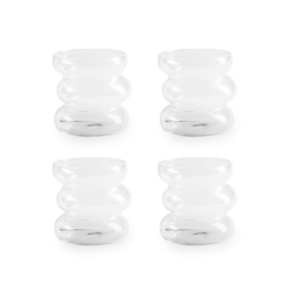 GLÄSERSET Bubbly 0,45 l 4er-Set - Transparent, Glas (0.45L) - Homla