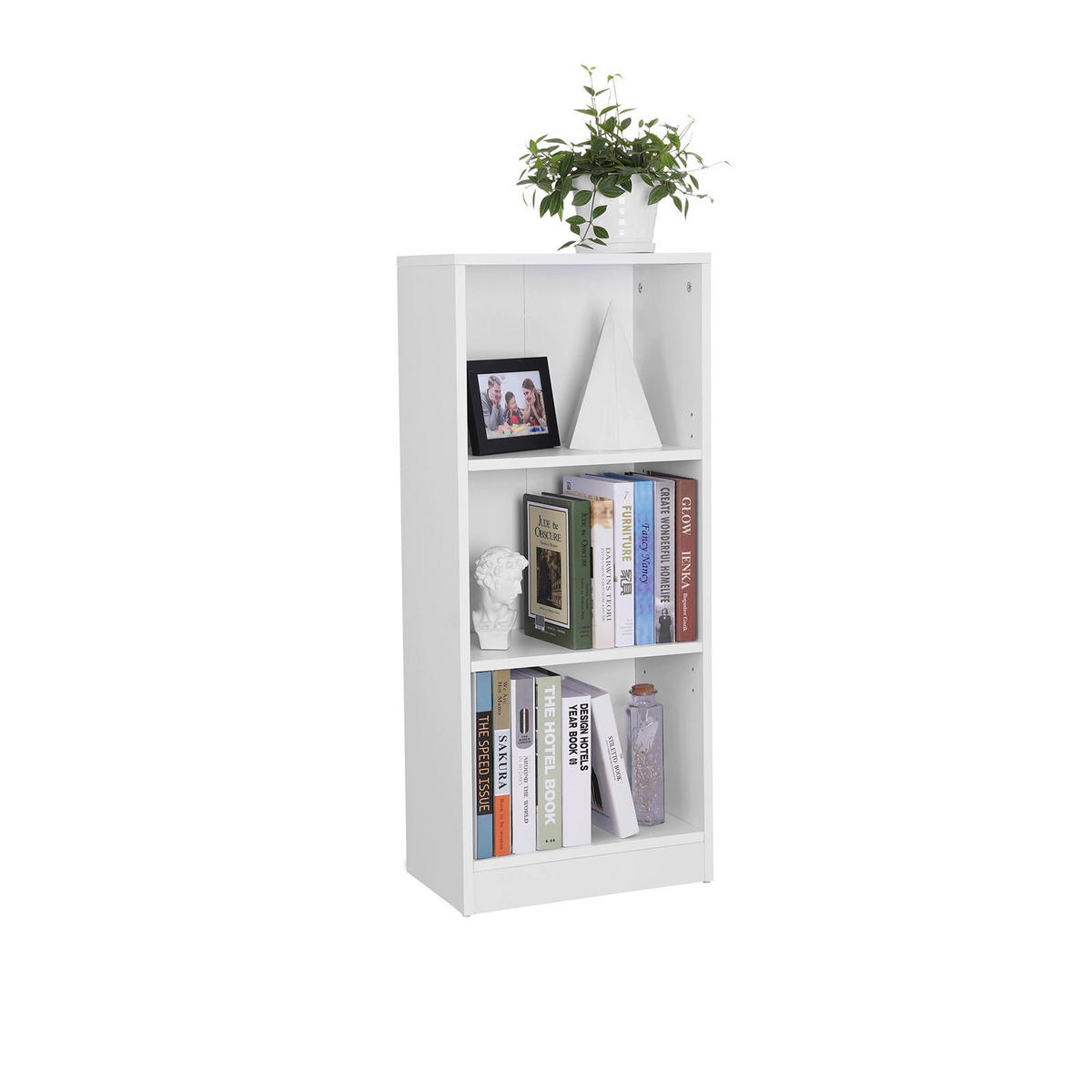 BÜCHERREGAL - Weiß, Holzwerkstoff (24/93/40cm) - Hansiro