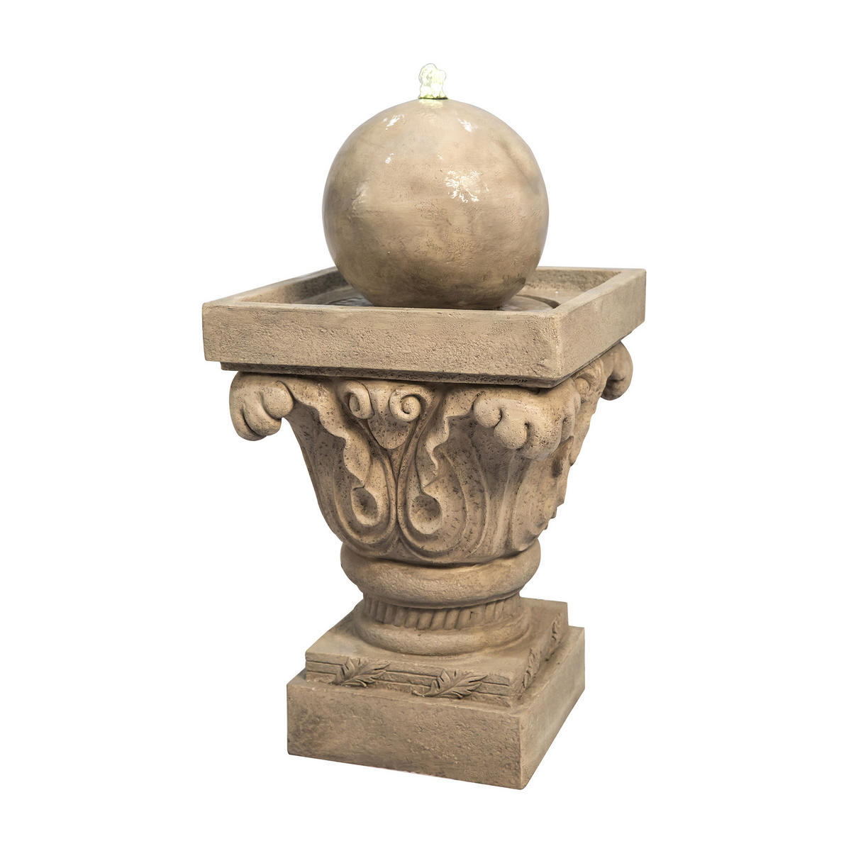 GARTENBRUNNEN 70.6cm - Braun, Kunststoff (38.5/38.5/70.6cm) - Teamson Home