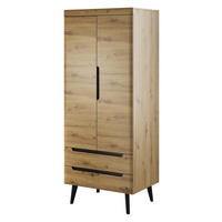 SCHRANK Schwarz Nordan Zweitürig Artisan Eiche - Multicolor, Holzwerkstoff (80/197/56cm) - Sepro Meble
