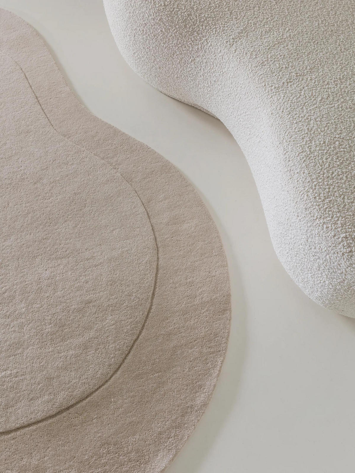WOLLTEPPICH Shape Cream 140x200 cm - Creme, Textil (140/200cm) - benuta Pure