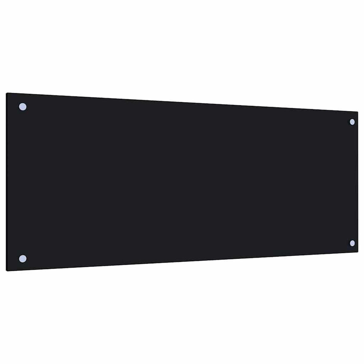 KÜCHENRÜCKWAND Glas 100x40 cm Schwarz Wand-Spritzschutz - Schwarz, Glas (100/40/0.6cm) - DELUKE