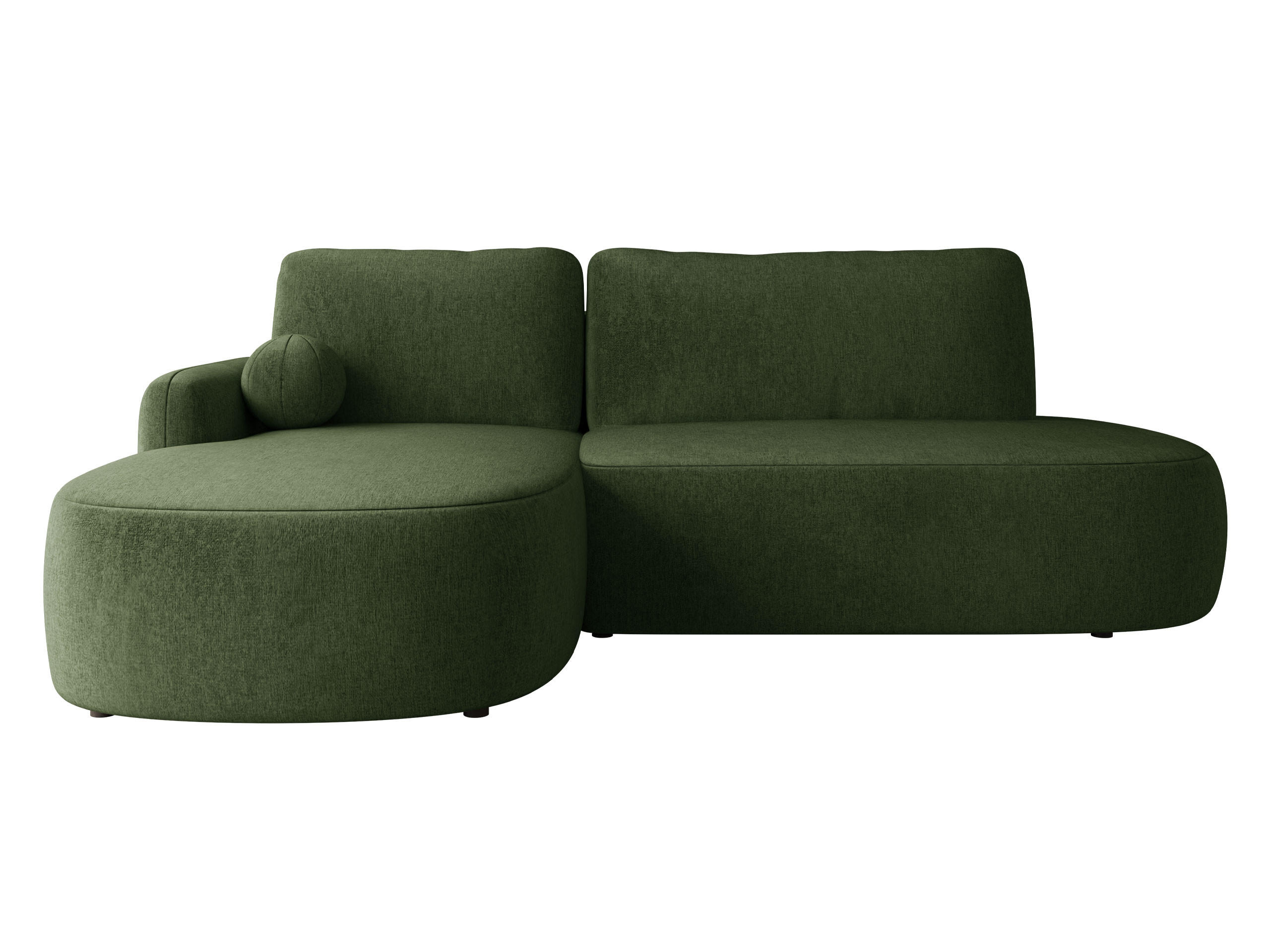 ECKSOFA Loridu O, Seite: Links - Dunkelgrün/Schwarz, Holz/Kunststoff (274/174cm) - MIRJAN24
