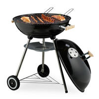 KUGELGRILL - Schwarz, Kunststoff/Metall (57/94cm) - Relaxdays