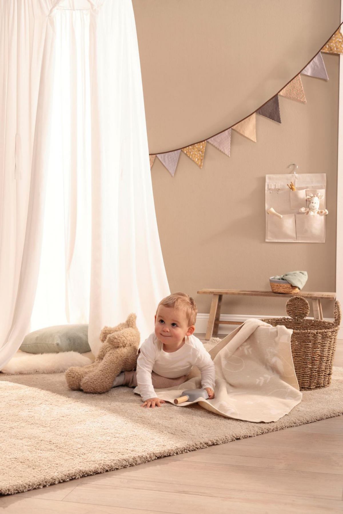 KINDERDECKE Lovely & Sweet Little Foxes 75 x 100cm - Multicolor, Textil (75/100cm) - Biederlack