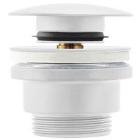 WASCHBECKENSTÖPSEL Universal Click-clack Rea White - Weiß, Metall (6.4/13/6.4cm) - REA