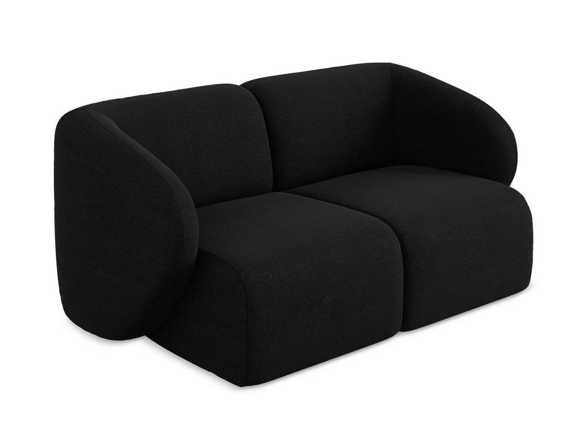 2-SITZER-SOFA Bouclé Stoff Schwarz - Schwarz, Holzwerkstoff/Kunststoff (174/75/94cm) - Makamii