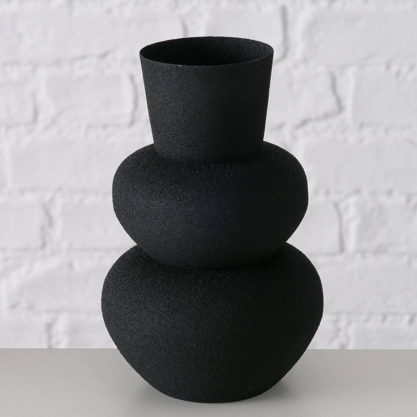 VASE Maynar 17 cm - Schwarz, Metall (17cm) - Boltze Home