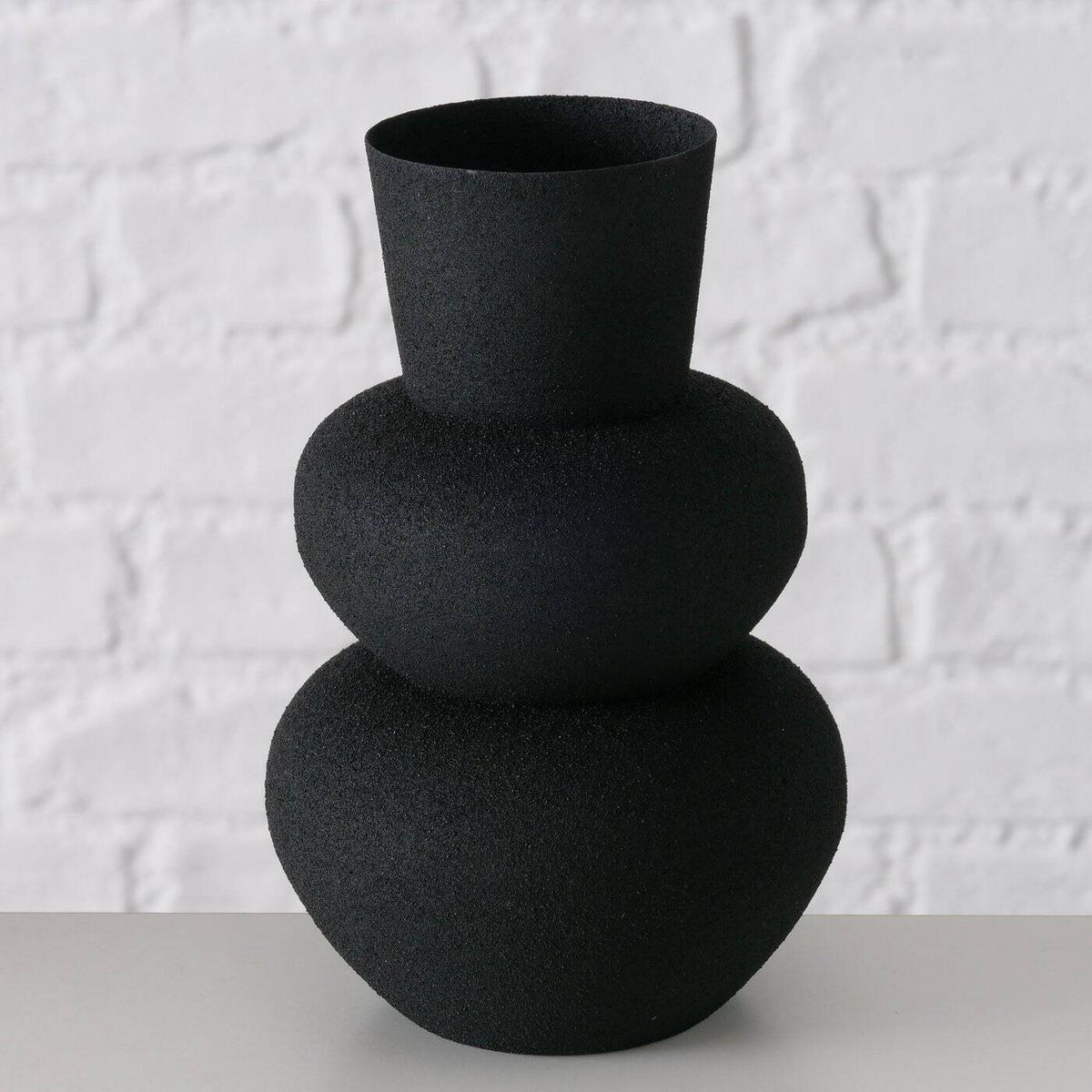 VASE Maynar 17 cm - Schwarz, Metall (17cm) - Boltze Home