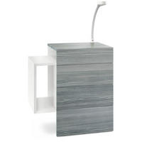 NACHTTISCH Queens Front in Avola-Anthrazit - Anthrazit, Holzwerkstoff (60/63/36cm) - Vladon