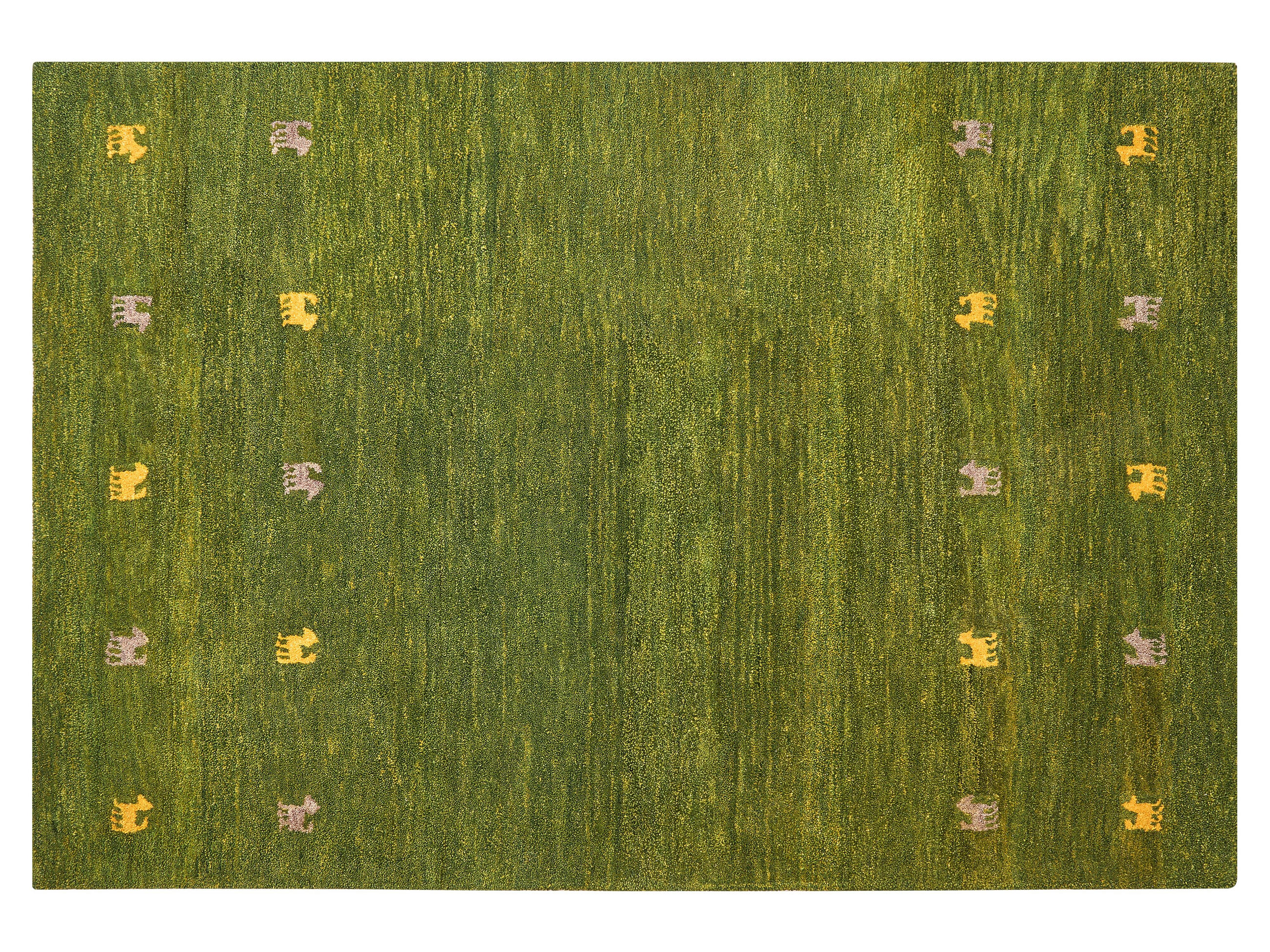 KURZFLOR-GABBEH Yulafi 200/140 cm - Grün, Textil (140/200cm) - Beliani