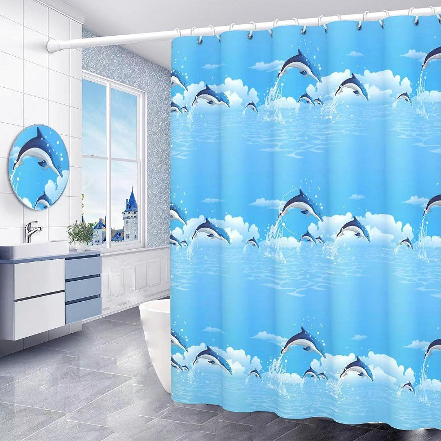 Mcboson Duschvorhang Blau 200x180 cm