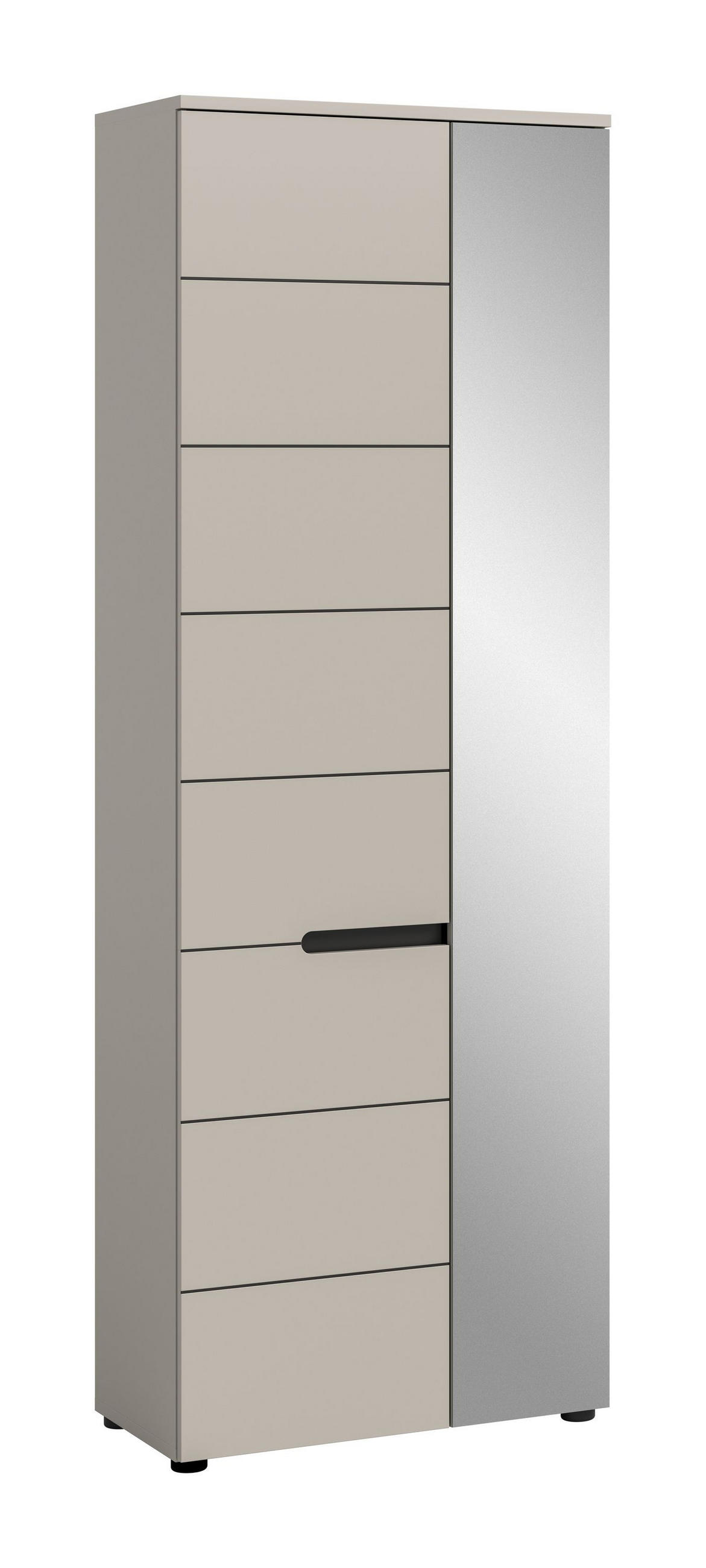 GARDEROBENSCHRANK Nova Garderobe in Basalt grau Nb. und Artisan Nb. B/H/T: 65x190x37 cm - Kaschmir, Holzwerkstoff (65/190/37cm) - Homes & Jones