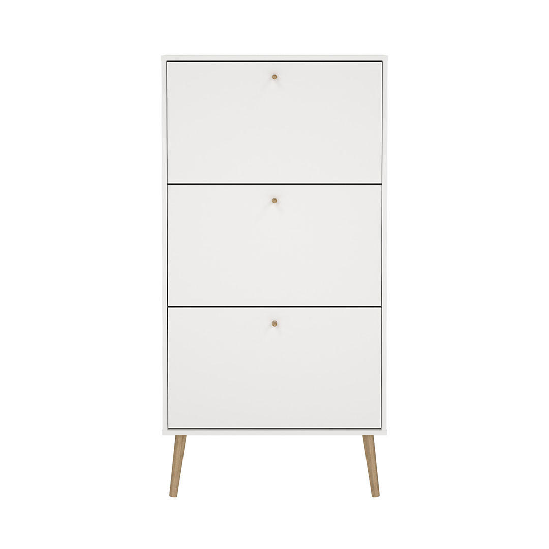 SCHUHSCHRANK, Bodo, Weiß, Holzwerkstoff, 71 x 24 x 140 cm - Weiß, Holzwerkstoff (71/140/24cm) - ebuy24