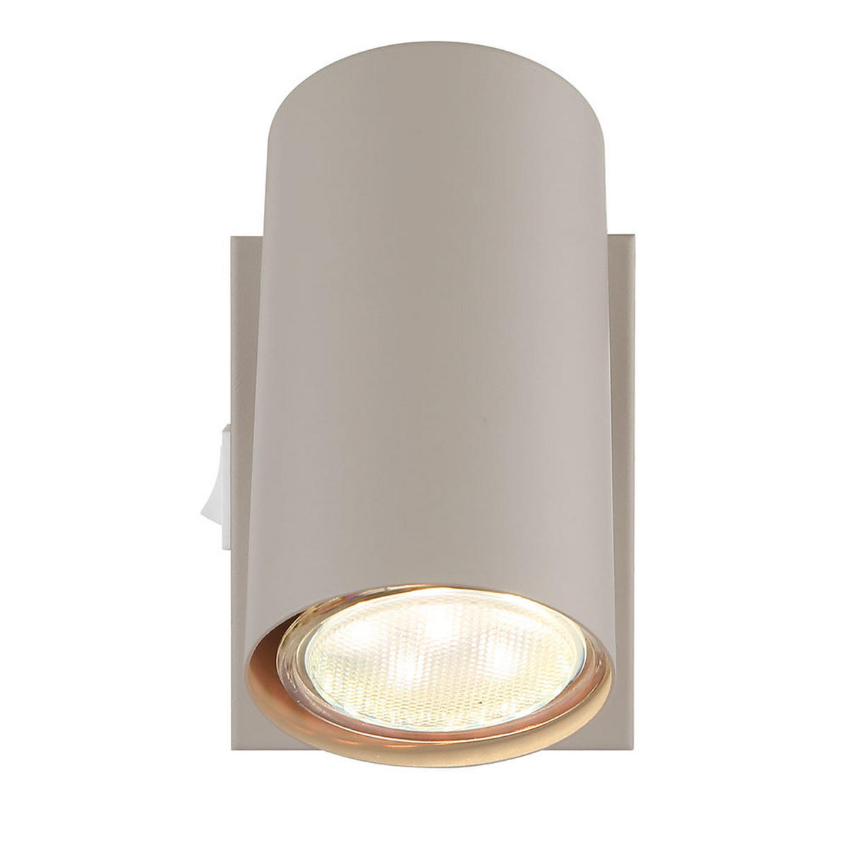 2X WANDLEUCHTE Metall sandfarben, schwenkbar mit Schalter - Bernsteinfarben, Metall (7/10/12cm) - Globo Lighting
