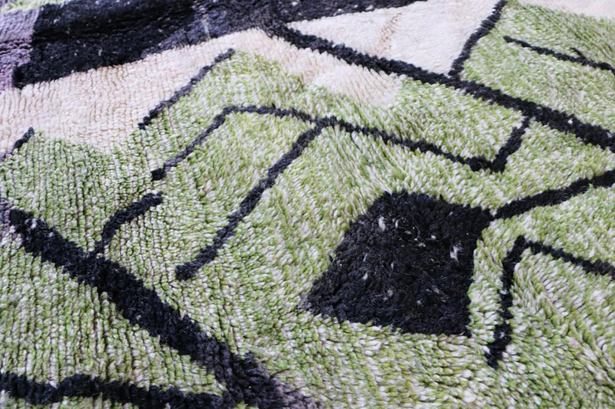 BERBERTEPPICH aus Marokko aus reiner Wolle 200x 300 cm - Grün, Naturmaterialien (200/300cm) - AFK Living