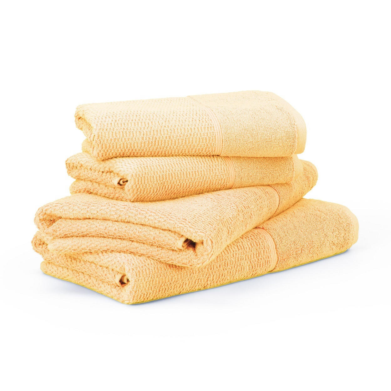 HANDTUCHSET PEARL 4-TLG - Gelb, Textil (67/140cm) - Möve for Frottana