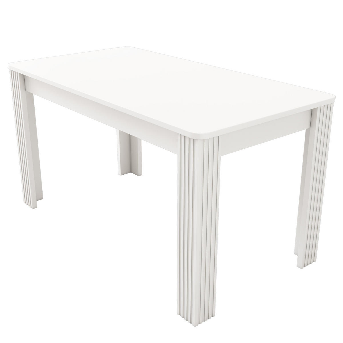 JEDÁLENSKÝ stôl, biely, z drevotriesky, moderný,65/116/75 cm - biela, kompozitné drevo (116/65/75cm) - BEAOK