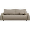 3-SITZER SOFA Nubelle Dunkelbeige Chenille-Bezug - Beige/Schwarz, Kunststoff/Textil (244/85/93cm) - Selsey