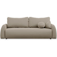 3-SITZER SOFA Nubelle Dunkelbeige Chenille-Bezug - Beige/Schwarz, Kunststoff/Textil (244/85/93cm) - Selsey