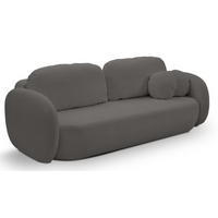 SITZSOFA Grau LIO Mit Schlaffunktion Bezogen Mit Stoff SICURO - Grau, Textil (238/86.5/101cm) - Sepro Meble