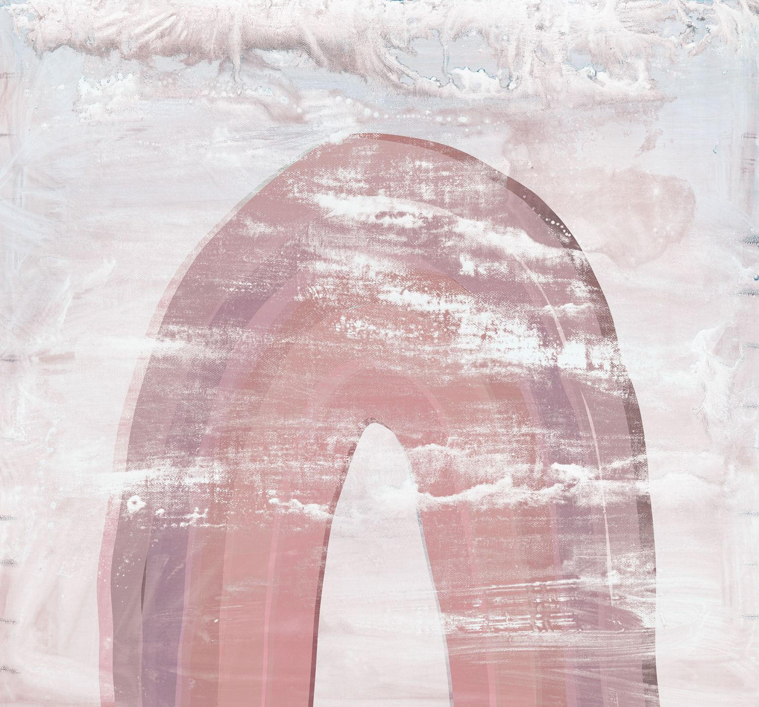 FOTOTAPETE Regenbogen 300 x 280 cm - Pink, Papier (300/280cm) - Sanders & Sanders