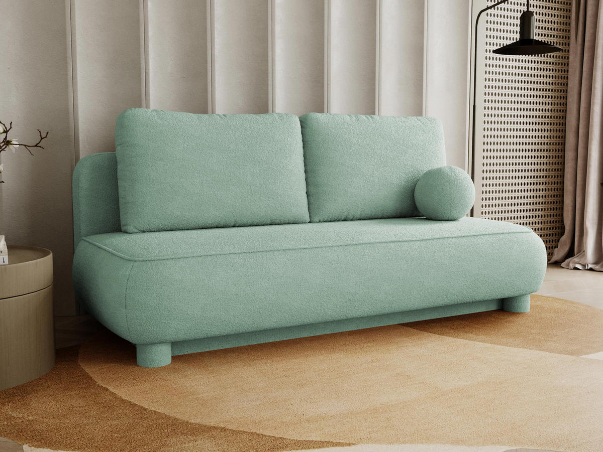SCHLAFSOFA Gaja - Mintgrün, Holz/Textil (209/96/96cm) - MIRJAN24