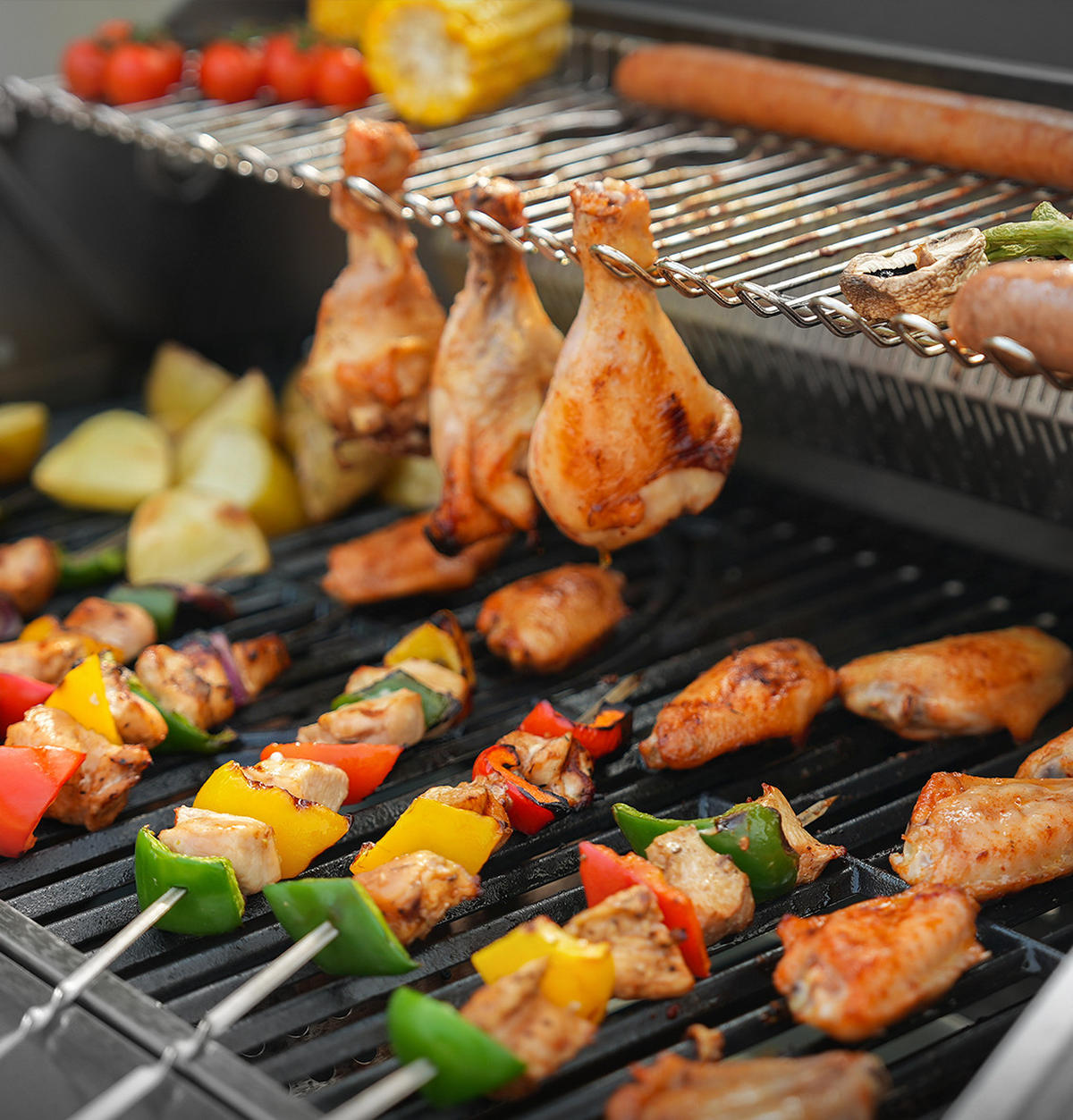 GASGRILL PLATINUM YAMARA 6+2 + Haube - Silberfarben, Metall (159/117/55cm) - TAINO