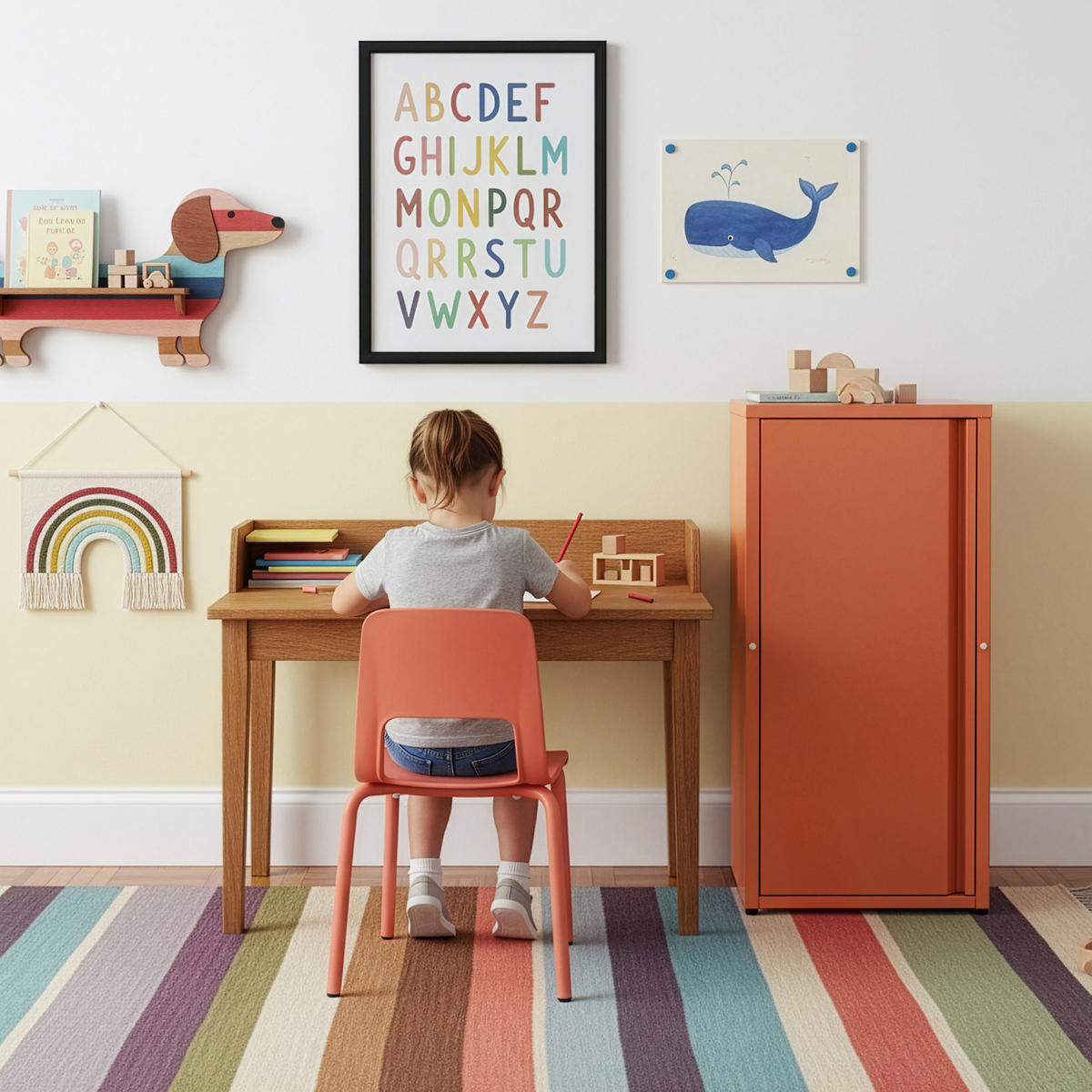 AKTENSCHRANK Burlöv - Dunkelbraun, Metall (40/88/35cm) - [en.casa]