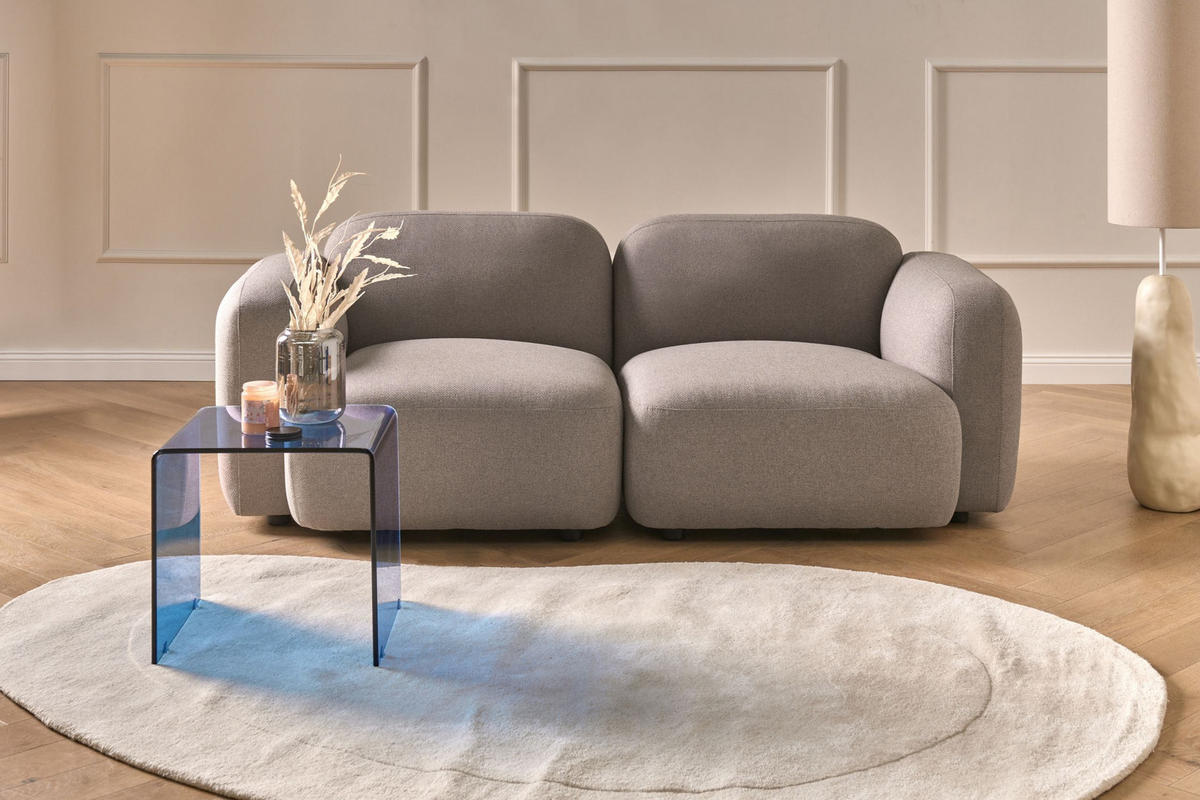 POHOVKA 3-místná Látka Taupe Afoss - šedohnědá, textil (195/71/94cm) - Beliani