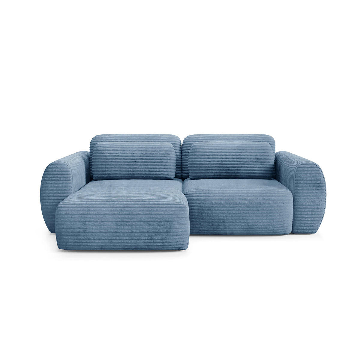 ECKSOFA Camilla 3 Sitzplätze Hellblau - Blau, Holz (270/165cm) - Petits-meubles