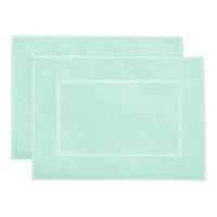 BADEMATTE, 2er-Set, 50x70 cm, 100% Baumwolle - Grün, Textil (50/70cm) - Zollner