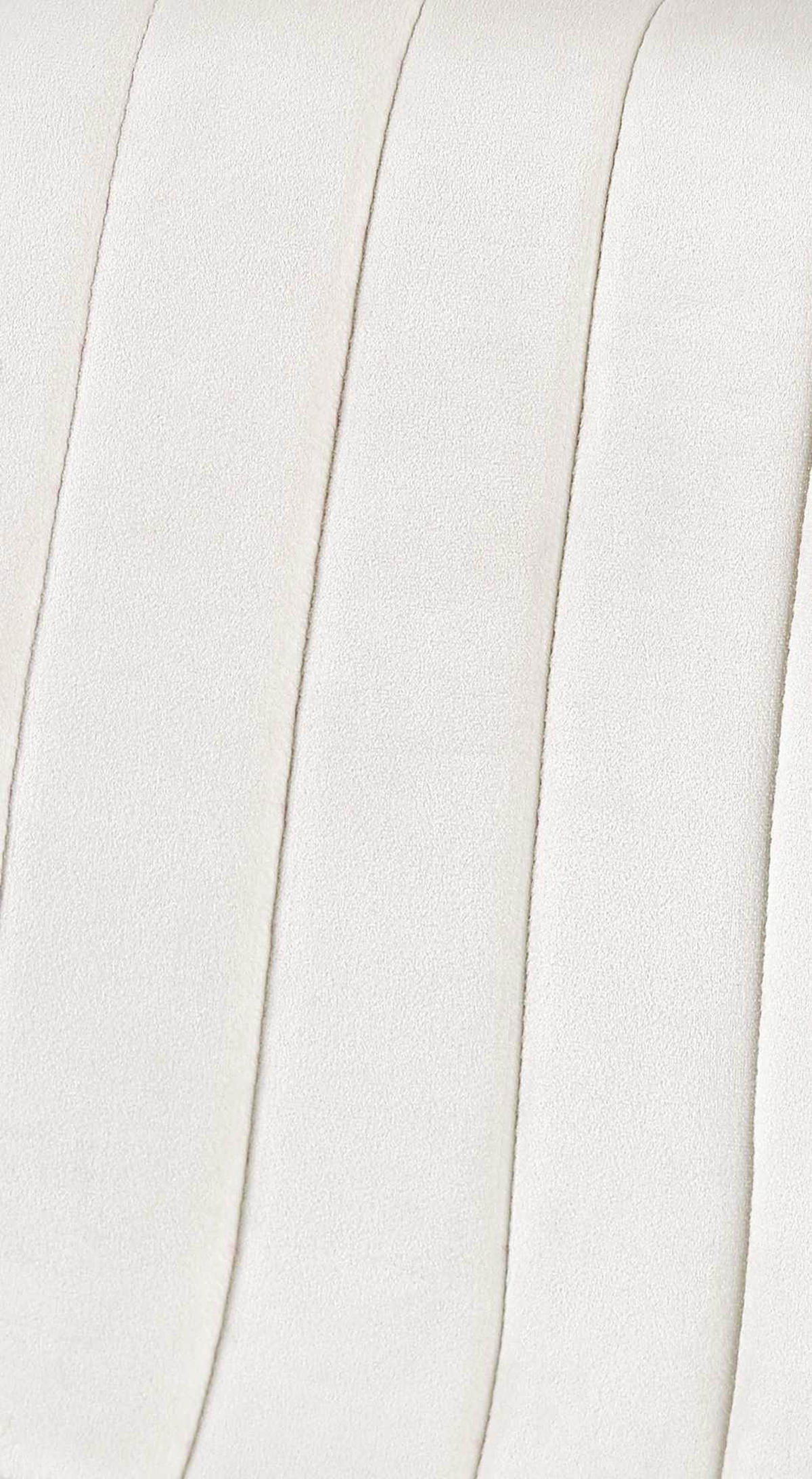STUHL 4er Set Samt Cremeweiß - Schwarz/Weiß, Textil/Metall (45/88/53cm) - CLP