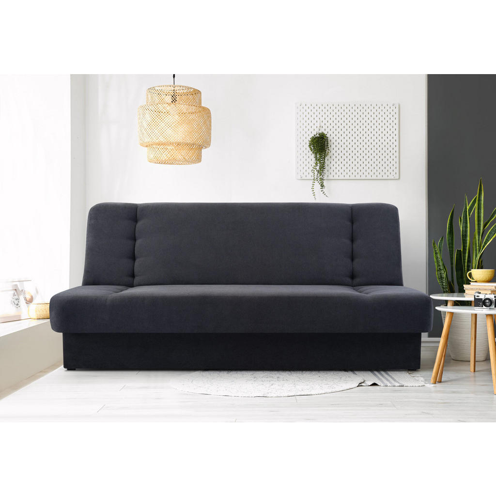 Thumbnail - Möblo Schlafsofa, Dunkelgrau, Holz, 192x85x92 cm, Wohnzimmer, Sofas & Couches, Schlafsofas