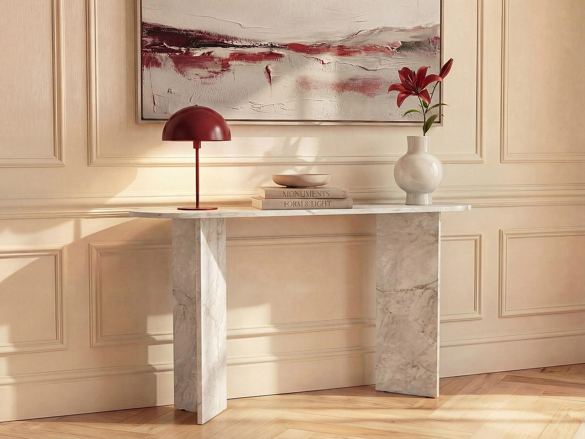 KONSOLENTISCH - 120 cm x 35 cm - holz - weiß Topania - Weiß, Holz (35/120/74cm) - Vente-Unique