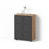 MIDISCHRANK Ronco Anthrazit gestreift 60 x 81 cm - Anthrazit/Eiche Wotan, Holzwerkstoff (60/81/30cm) - Livinity®
