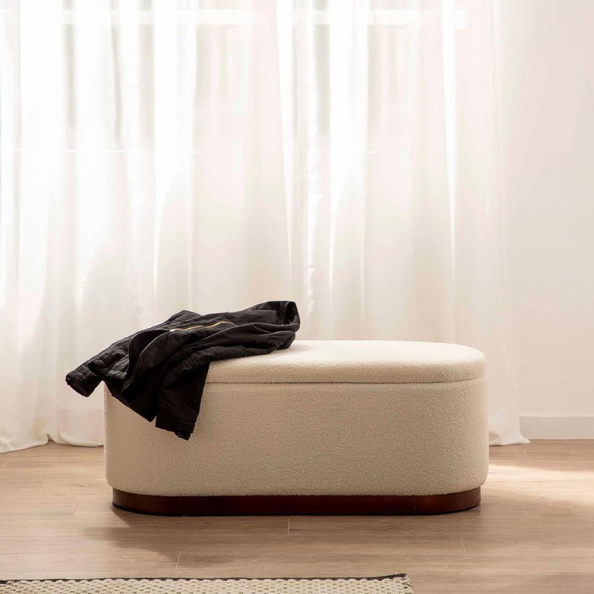 KOMMODE Isola Weiß 100 cm x 40 cm - Weiß, Textil (100/40/40cm) - Klast Home