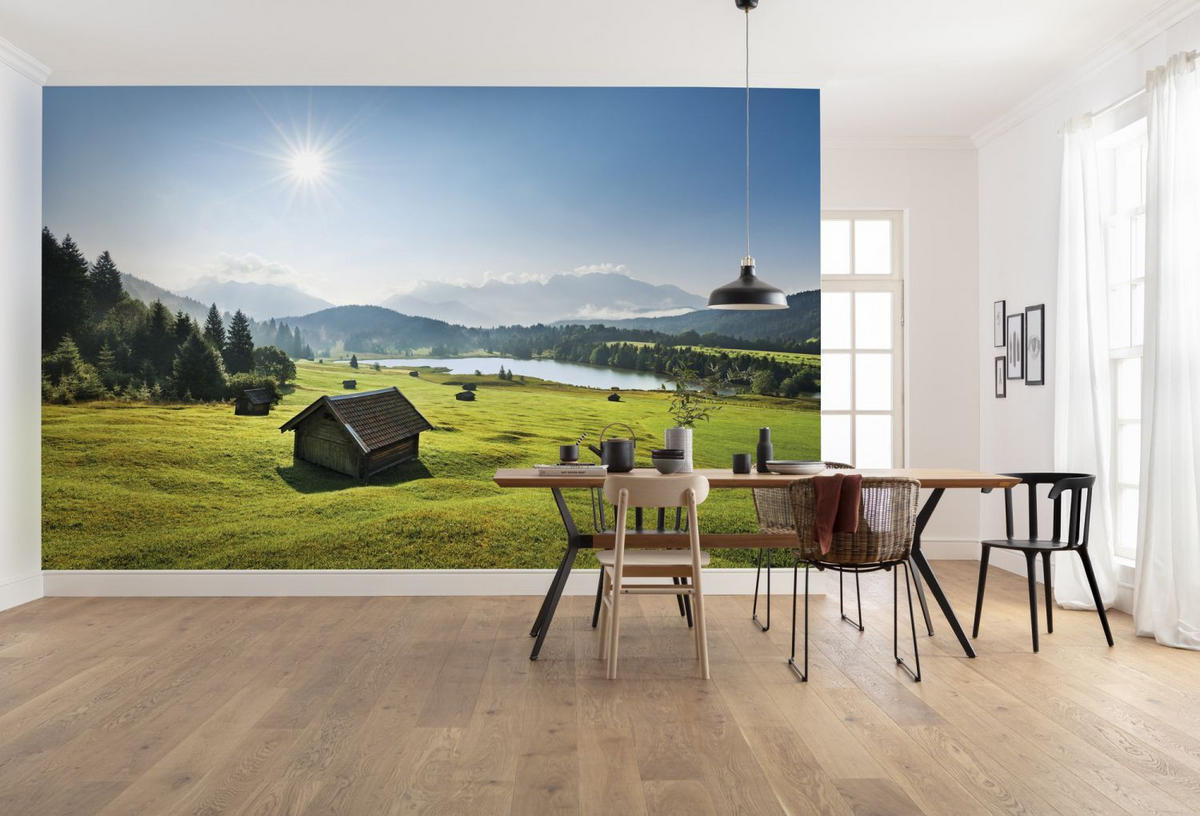 FOTOTAPETE Alpen 450 x 280 cm - Grün, Papier (450/280cm) - Sanders & Sanders