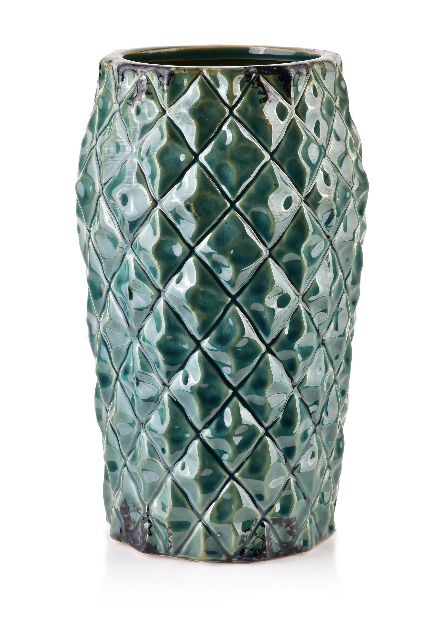VASE Tamani Grün 16/16/26 cm Keramik - Grün, Keramik (26cm) - Mondex