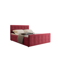 BOXBETT Mit Bettkasten Matratze Topper AMOR Rot 180x200 cm H3-Bonell - Rot, Holz/Textil (180/200cm) - Kaiser Möbel
