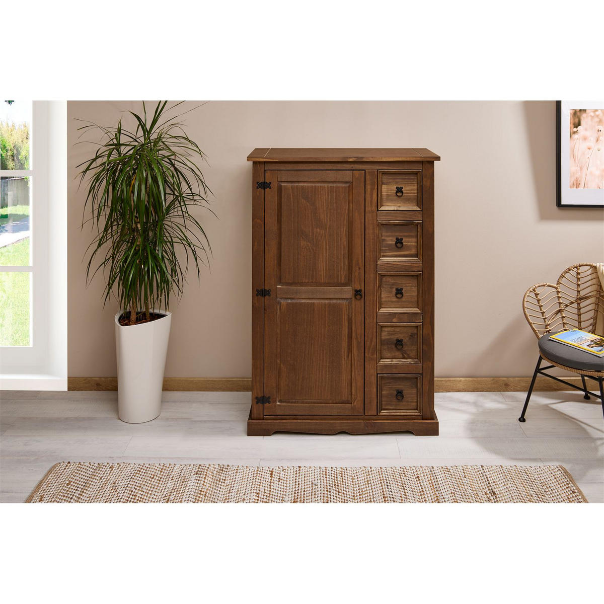 KOMMODE TEQUILA - Braun, Holz (95/150/45cm) - IDIMEX