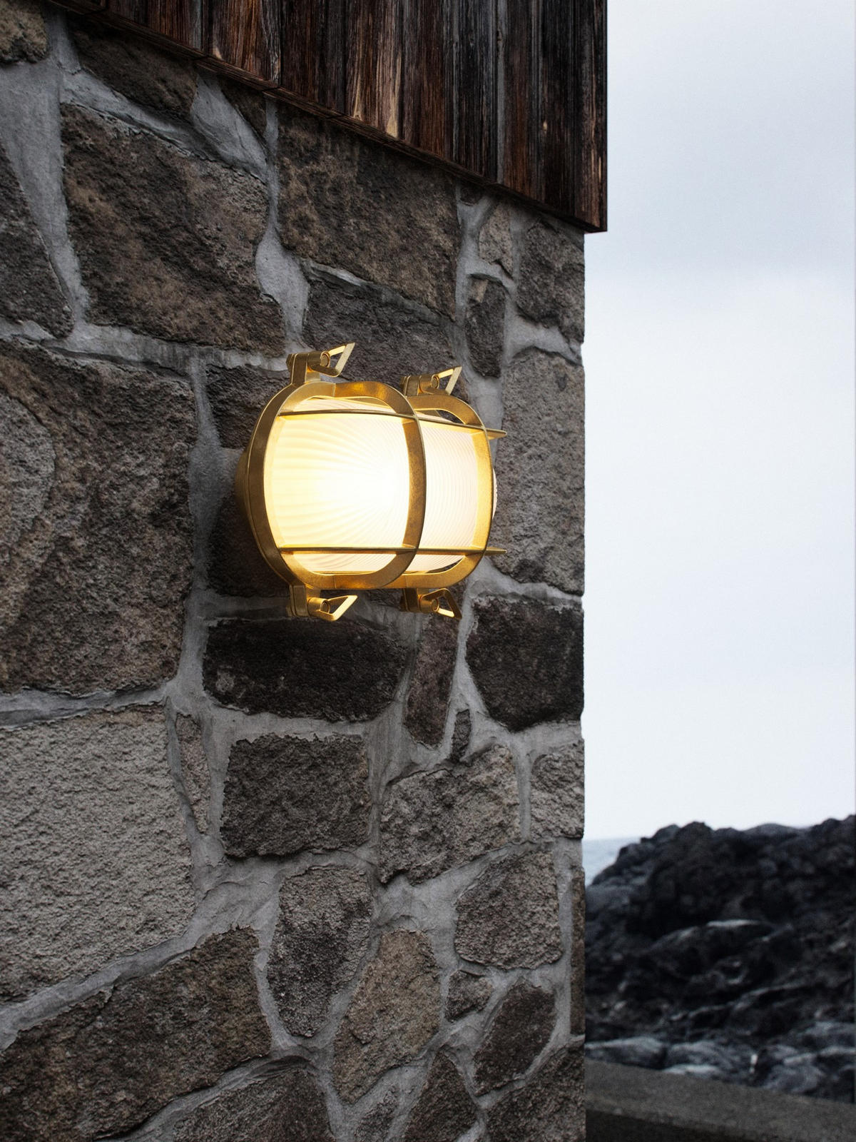 WANDLEUCHTE Helford - Gold - 19/19/12.5 cm - Goldfarben, Metall (19/12.5/19cm) - Nordlux
